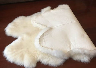 China Echte Schlafzimmer-Schaffell-Wolldecken, 4 Haut-wirkliche Schaffell-Decke 120x180cm fournisseur