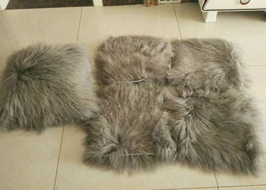 China 10-15cm gelocktes Haar-mongolisches Pelz-Kissen weich warm mit Veloursleder-Gewebe-Schutzträger fournisseur