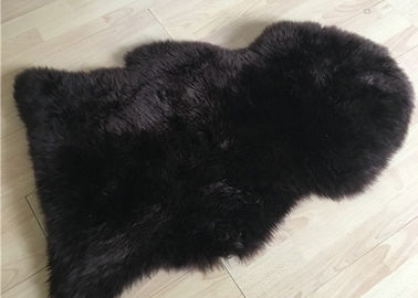 China Gefärbte schwarze Schaffell-Boden-Wolldecke, lange Haar-Wollechte Schaffell-Sitzbezüge  fournisseur