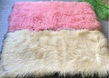 China Langer Haar-waschbarer mongolischer Lamm-Wurfs-glattes Glänzen für die Herstellung von dekorativen Wolldecken fournisseur