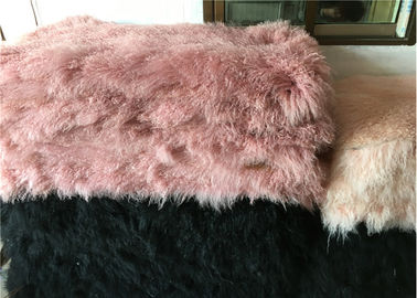 China Langes Haar-flaumige wirkliche Schaffell-Wolldecke für Bett-/Sofa-/Stuhl-Sitzbezüge fournisseur