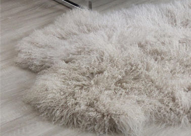 China Mongolische Schaffell-Wolldecken-übergroße Wohnaccessoires-Tan-Farbwirklicher Tierpelz fournisseur