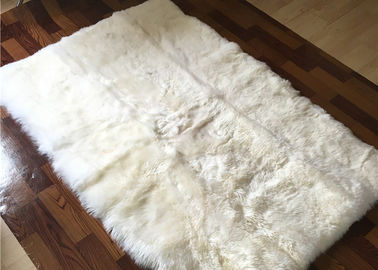 China 120*180cm quadratische australische Schaffell-Sahnewolldecken-weiche lange Wolle mit Antibeleg-Schutzträger fournisseur
