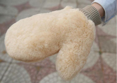 China Echter Shearlings-Wollwäsche-Handschuh, Simplex-Pelz-Merinowolle-Wäsche-Handschuh fournisseur