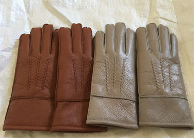 China Der Shearlings-Schaffell-Handschuhe der windundurchlässigen Männer, starker Pelz gezeichnete Lederhandschuh-Handschuhe  fournisseur