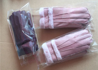China Frauen-starker Pelz-wärmste Schaffell-Handschuhe handgemacht mit Merinowolle-Futter fournisseur
