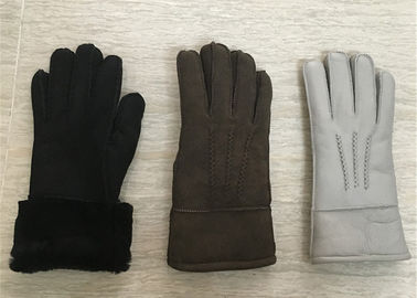 China Luxuriöse wärmste Schaffell-Handschuhe/das Schaffell-Handschuhe der Schwarz-ledernen Frauen fournisseur