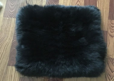China Langes Haar wirft Wollauffüllen für Stuhl, weiches Schaffell-Boden-Kissen 45 x 45 cm fournisseur