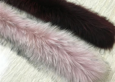 China 80*20cm abnehmbarer wirklicher Pelz-Kragen für Frauen-natürliche und gefärbte Farbe fournisseur