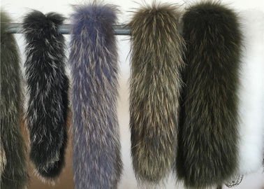 China Große Waschbär-Pelzhals-Extrakrägen, wärmen gefärbten Winter-Mantel-Ersatz-Pelz-Kragen  fournisseur