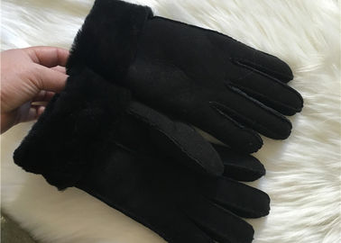 China Mann-übergeben echte Schafleder-Handschuhe genähte stilvolle Shearlings-Handschuhe fournisseur
