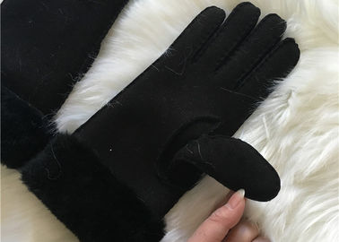 China Lange stilvolle Handschuhe des Unisexschaffell-Pelz-Stulpen-Winter-Handschuh-Damenlammfells fournisseur