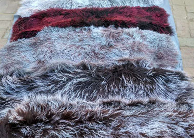 China Gelocktes Schaffell des wirklichen mongolischen des Plüschs 15cm langen Lammfells des Haares mongolischen fournisseur
