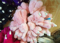 China 100% pp. Baumwollbezaubert füllende Kaninchen-Handtasche Schlüsselring-rosa Farbe 15cm 18cm Firma
