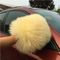 Wiederverwendbare doppelte mit Seiten versehenes Auto-waschende Handschuh-Handschuh-Gelb-Farbe mit 100% reiner Wolle fournisseur
