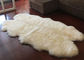 Vier Haut-große australische Schaffell-Wolldecken-handgemachtes dauerhaftes Elfenbein-Weiß 120 *180cm fournisseur