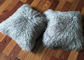 Doppeltes versah Schaffell-weiche flockige Kissen, wirkliche mongolische Pelz-Kissen mit Seiten fournisseur