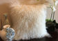Mongolisches Pelz Kissen-natürliches weißes langes Haar-tibetanische Schaffell-Kissen-Abdeckung 40cm fournisseur