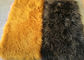 Purpurrote lange Haar-mongolische Schaffell-Wolldecke windundurchlässig für die Herstellung des Winter-Kleides fournisseur