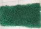 Dunkelgrünes gefärbtes mongolisches Weiche der Lammfell-Wurfs-Decken-60 X120cm mit dem langen Haar fournisseur