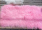 Mongolische wirkliche Schaffell-Wolle 60*120cm der Schaffell-Wolldecken-100% färbte rosa Farbfreie Proben fournisseur