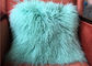 Mongolisches Pelz Kissen-luxuriöser gefärbter wirklicher langer Haar-Schaf-Pelz-Wurf für Haus fournisseur