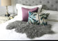 Fell-Haut-grauer Schlafzimmer-Schaffell-Wolldecken 100% Mongolian-Lamm-Pelz mit dem langen Haar fournisseur