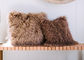 Wirkliches mongolisches Pelz Wellen-Haar-hellbraunes echtes Tibet-Schaffell-Kissen-Kamel 40cm fournisseur