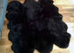 Glatte schwarze Pelz-Wurfs-Oberflächendecke, schwarze große Schaffell-Extrawolldecke fournisseur