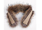 Waschbär-Pelz-Kragen-weich flaumige glatte natürliche Farbgroßer langer Kragen abnehmbar für Winter-Jacke fournisseur
