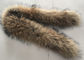 Pelz-Hauben-Ordnung Browns wirkliche für Stoff, Waschbär-abnehmbarer wirklicher Pelz-Kragen 30 cm * 80 cm fournisseur