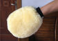 Echter kurzer weicher Merinowolle-Wäsche-Handschuh-beige Farbe für die Verringerung von Kratzern fournisseur