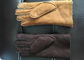 100% Wolle, die wärmste Schaffell-Handschuh-reines handgemachtes mit Brown und Schwarzem zeichnet fournisseur