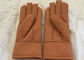 Wärmste Schaffell-Handschuhe M/L Größe echter Shearlings-Browns für Kinder/Erwachsene fournisseur