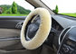 Autozubehör-beige Schaffell-Lenkrad-Abdeckung mit kundengebundener Größe/Logo fournisseur