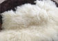 Lange natürliche gelockte Schaf-Wollmongolischer weißer Pelz Materiral des Haares für Bettwurf fournisseur