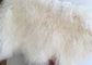 Haar des Schaffells weiße gelockte Pelzwolldecke 100% der natürlichen langen mongolischen Lammfell-Creme fournisseur