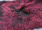 Färbte langes Schaffell Haar der tibetanischen Lammwollwolldecke mongolischen Lammpelzplatten-Wolldeckenteppich fournisseur