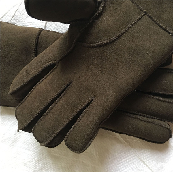 Kundengebundene Größen-Schwarzes Shearlings-Handschuhe wärmen sich weich mit Australien-Schaffell 100%