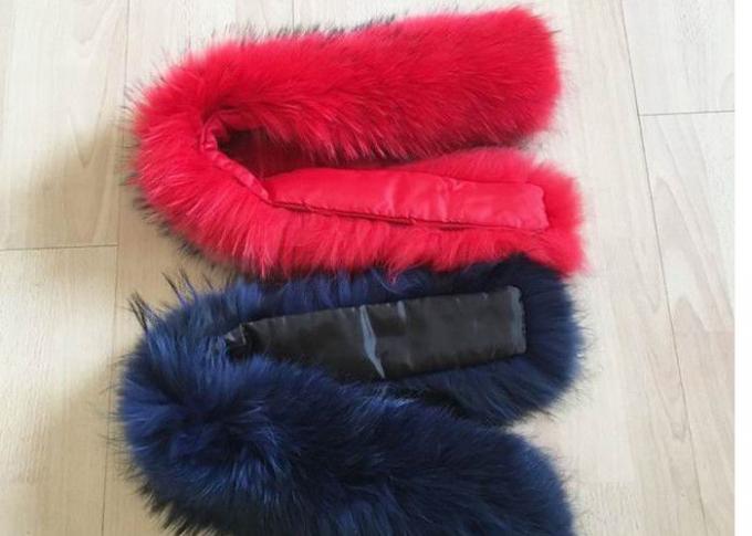 14-20cm Breiten-Waschbär-abnehmbarer Pelz-Kragen glatt für Winter-Jacken-Mantel