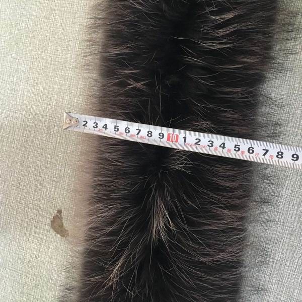 Waschbär-Pelz-Kragen-weich flaumige glatte natürliche Farbgroßer langer Kragen abnehmbar für Winter-Jacke