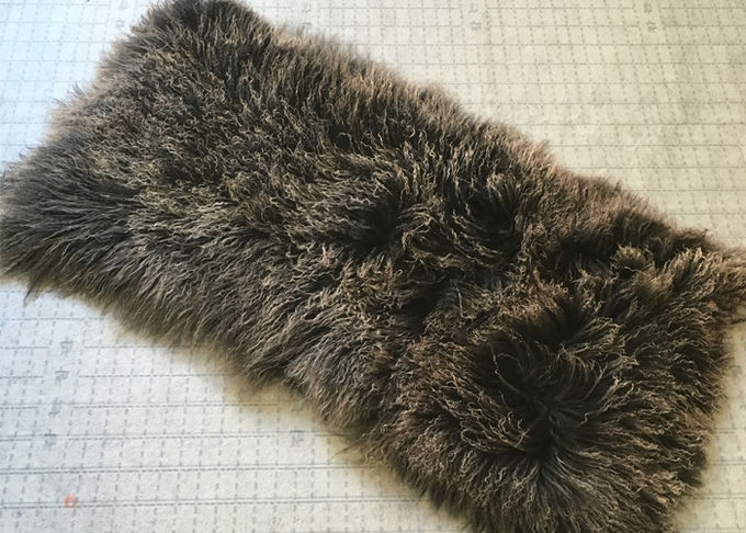 Purpurrote lange Haar-mongolische Schaffell-Wolldecke windundurchlässig für die Herstellung des Winter-Kleides