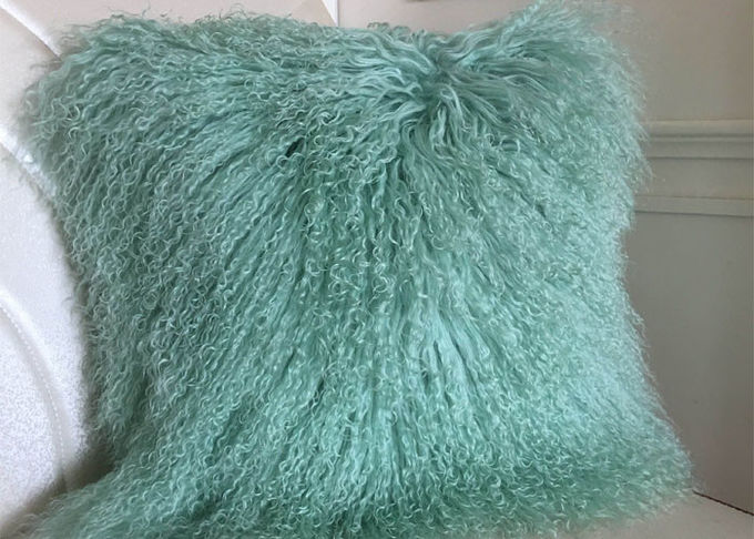 Reizendes mongolisches Pelz Stuhl-Hauptkissen-Pillow handgemachte tibetanische Schaffell-Wolle