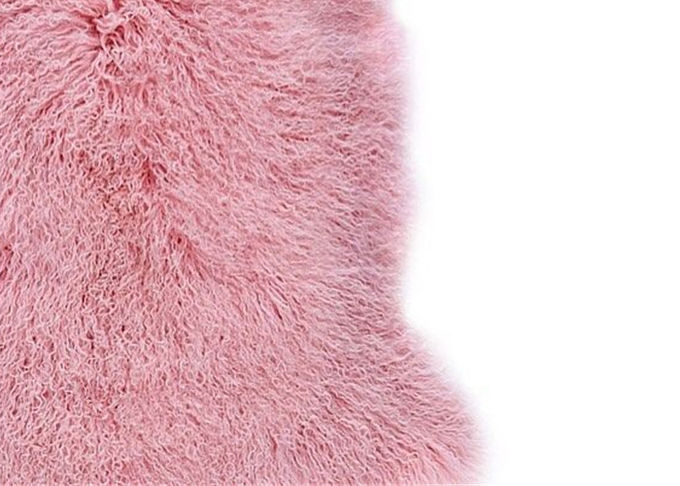 Rosa gelocktes Haar-großer Schaffell-Wolldecken-bequemer Antiextrapsychiater für Hauptboden