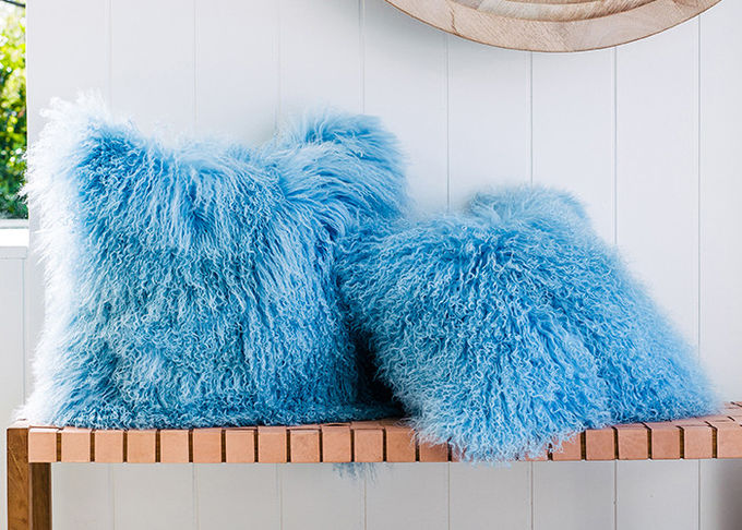 Wirkliches mongolisches Pelz-Kissen des Luxus-100% für Hauptschlafzimmer dekoratives 12" X 20"