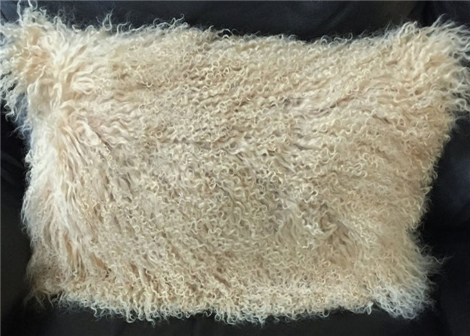 Tibetanisches Schaffell-Sofa-Kissen bedeckt 10-15cm langes gelocktes Haar für Bett/Sofa/Stuhl