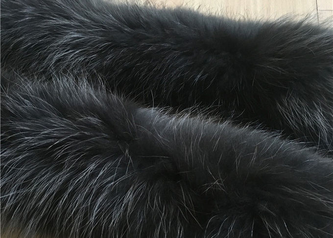 Übergroßer echter Waschbär-Pelz-Kragen-abnehmbarer Wärmer weich für Winter-Jacke