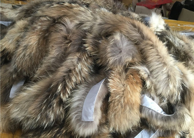 Waschbär-Pelz-Kragen-Ordnungs-Antipsychiater Browns wirkliche warm für Frauen-Winter-Mantel