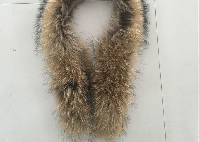 Abnehmbare natürliche Waschbär-Pelz-Kragen-Haube lang für Mann-Jacken-Mantel 80cm