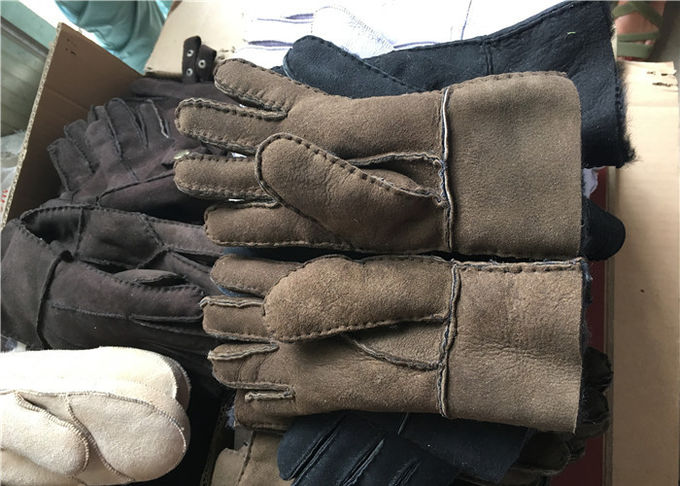 Große Mann-Größen-wärmste Schaffell-Handschuh-starker Stapel mit Schaf-Pelz-Futter